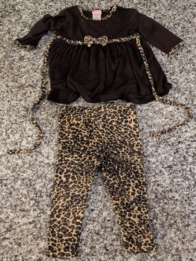 Kids Leopard Print Brown Matching Set - Brand Unspecified